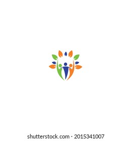 vector de logotipo de cuidado familiar adecuado para la empresa médica
