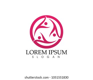 family care love logo and symbols template
