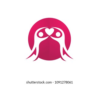 family care love logo and symbols template
