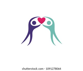 family care love logo and symbols template
