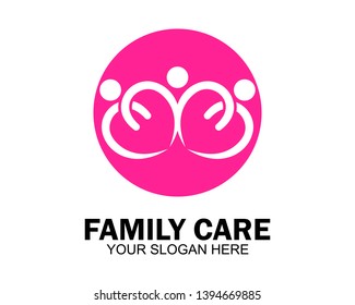 family care love logo and symbols template