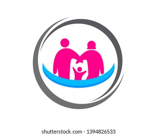 Family care love logo and symbols template