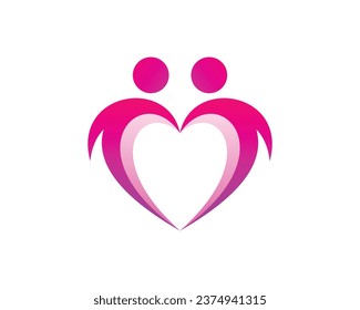 family care love logo and symbols template