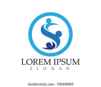 family care love logo and symbols template
