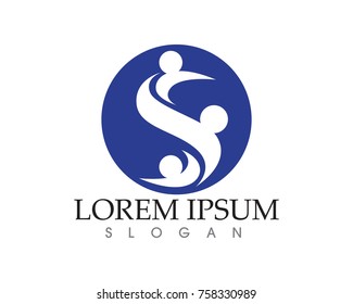 family care love logo and symbols template
