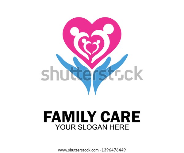 Family Care Love Logo Symbols Template Stock Vector (Royalty Free ...