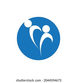 family care love logo vector illustration design