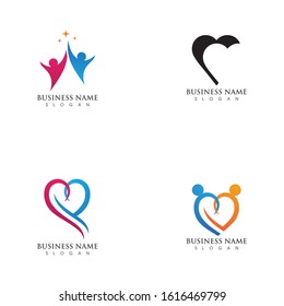 Family care Love Vector icon illustration design Template