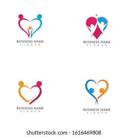 Family care Love Vector icon illustration design Template