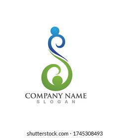 Family care s logo sign illustration vector design