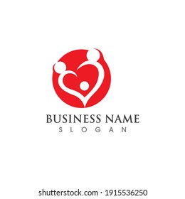Family care symbol logo vector image