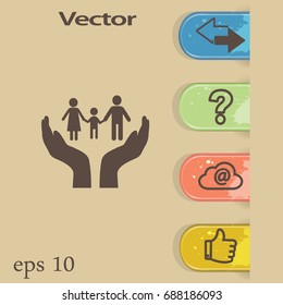 vector de cuidado familiar