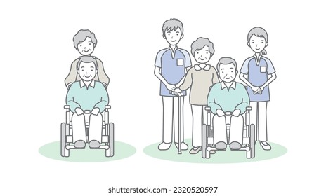 Family care vector illustration. Good family.