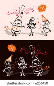 family cartoon - New year - others: http://www.shutterstock.com/lightboxes.mhtml?lightbox_id=499084