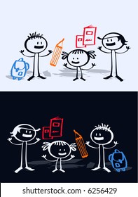 family cartoon - school - others: http://www.shutterstock.com/lightboxes.mhtml?lightbox_id=499084