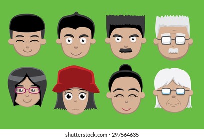 Family Cartoon Vector Illustration Set 3
