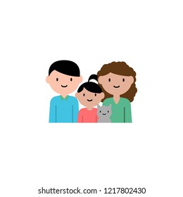 family, cat cartoon icon. Element of family cartoon icon for mobile concept and web apps. Detailed family, cat icon can be used for web and mobile