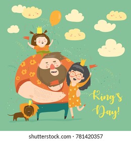 Family celebrating Kings Day