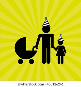 family celebration  design, vector illustration eps10 graphic 
