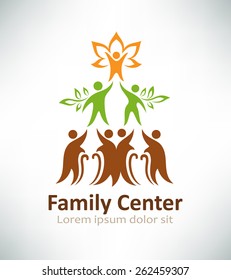 Family center logo design. Concept icon.