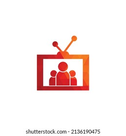 Design-Vektorvorlage für Logo der Familie. Leute tv Logo Design Symbol.