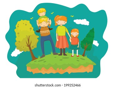 Family Character Drawing