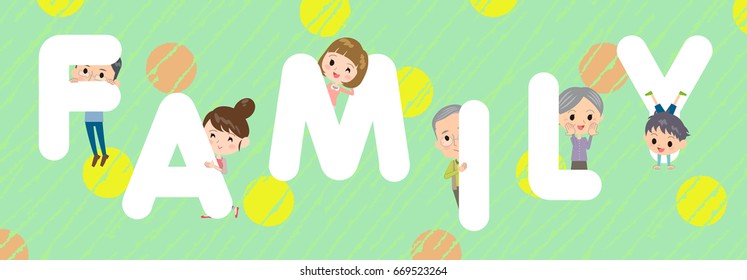 family-character-illustration-font-title-design-stock-vector-royalty-free-669523264-shutterstock