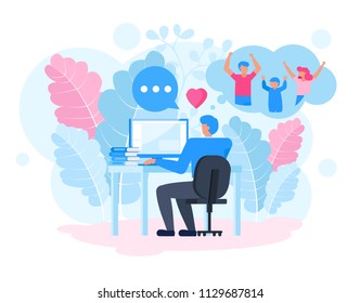 Family character vector design. Concept working for his son and daughter.