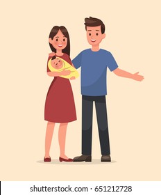family character vector design set