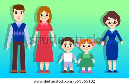 A family. Characters for animation.