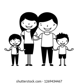 family characters cartoon