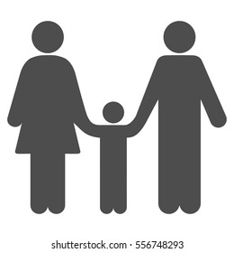 Family Child vector icon. Flat gray symbol. Pictogram is isolated on a white background. Designed for web and software interfaces.