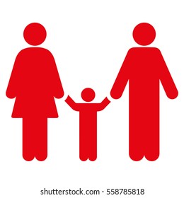 Family Child vector icon. Flat red symbol. Pictogram is isolated on a white background. Designed for web and software interfaces.