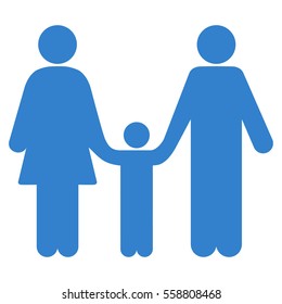 Family Child vector icon. Flat cobalt symbol. Pictogram is isolated on a white background. Designed for web and software interfaces.