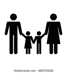 family with childs icon vector