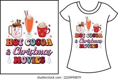 Family Christmas 2022. Mama Claus and hot cocoa. Holly jolly babe gift t-shirt for the family.