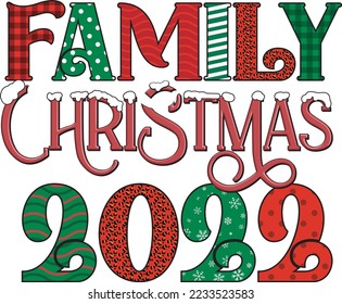 Family Christmas 2022 Print Template