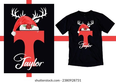 Family Christmas Name Shirt, Monogrammed Family Christmas Shirt, Personalized Matching Christmas Family T-Shirt Design, Custom Christmas Shirt With Name