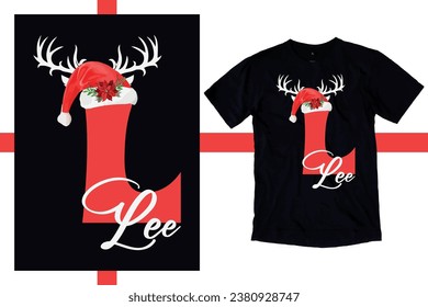 Family Christmas Name Shirt, Monogrammed Family Christmas Shirt, Personalized Matching Christmas Family T-Shirt Design, Custom Christmas Shirt With Name