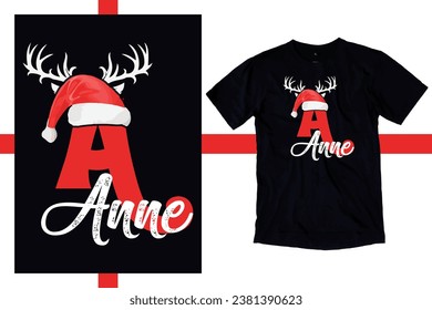 Family Christmas Name Shirt, Monogrammed Family Christmas Shirt, Personalized Matching Christmas Family T-Shirt Design, Custom Christmas Shirt With Name