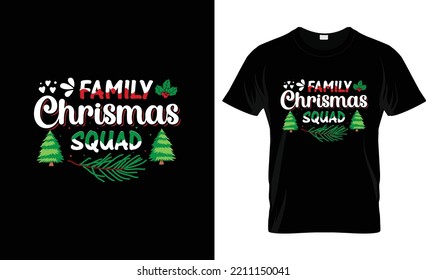 Family christmas squad T-shirt Design 