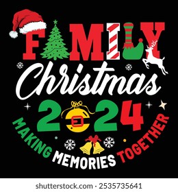 family christmas t shirt design . Christmas design