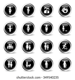 Family chrome icons for web