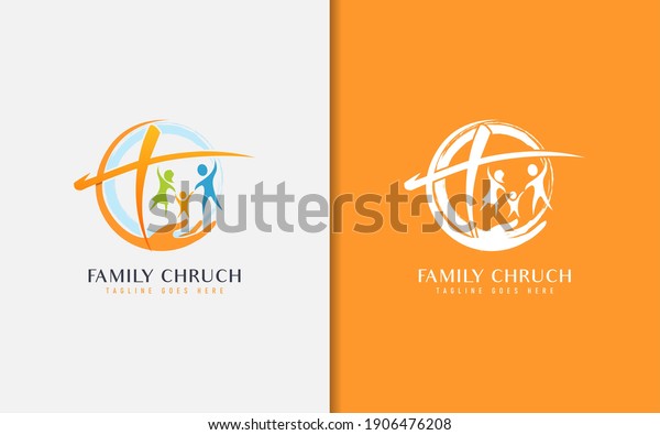 Family Church Logo Design. Usable For
Business, Community, Foundation, Tech, Services Company. Vector
Logo Design
Illustration.