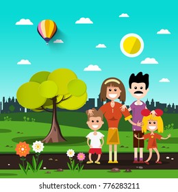 Family in City Park - Shutterstock ID 776283211