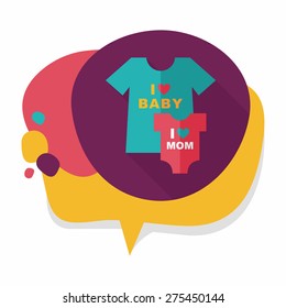 family clothes flat icon with long shadow,EPS 10