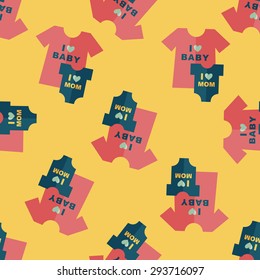 family clothes flat icon,EPS 10 seamless pattern background