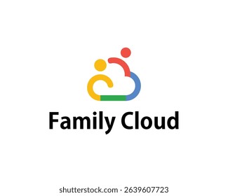 family cloud logo creative design concept people connect