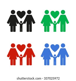 Family - color vector icon