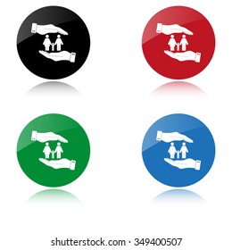 Family - color vector icon